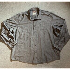 Wrangler Jeans Co Men's Shirt 3X Large Button Front Long Sleeve
